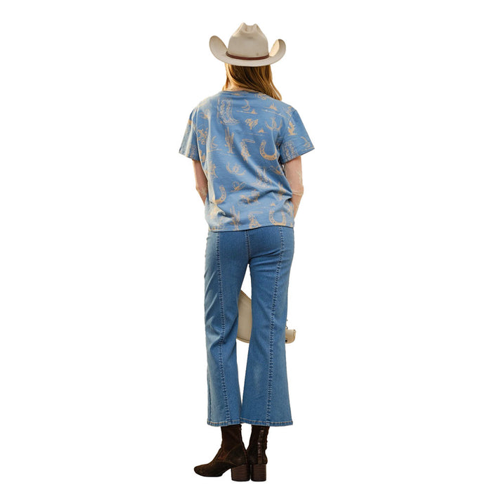Blue B Women's Med Blue Top