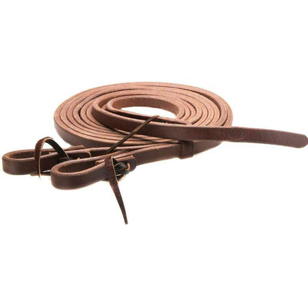 NRS Tack 8ft 5/8in Hand Rubbed Oiled Split Reins