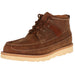 Men's Oiled Saddle Brown Lace Up Wedge Casual Boots