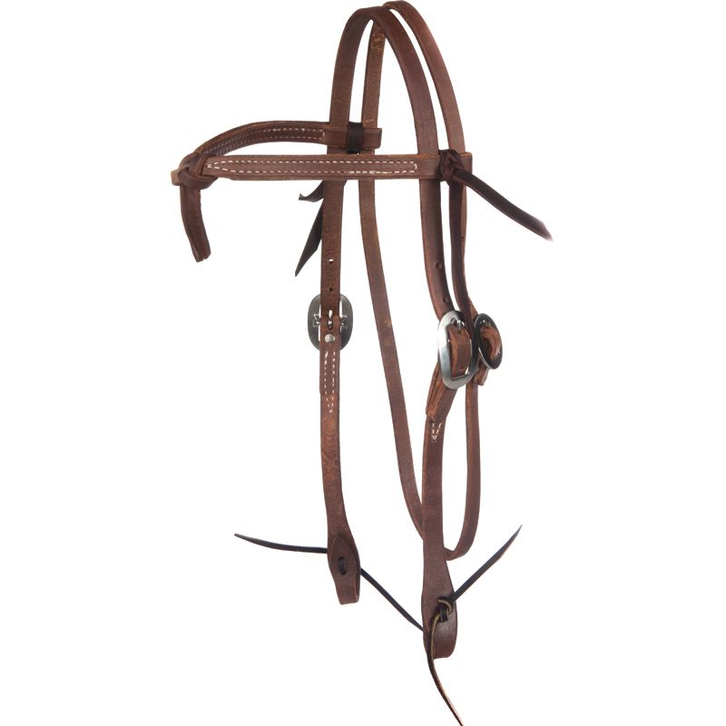 Knotted Oiled Browband Headstall