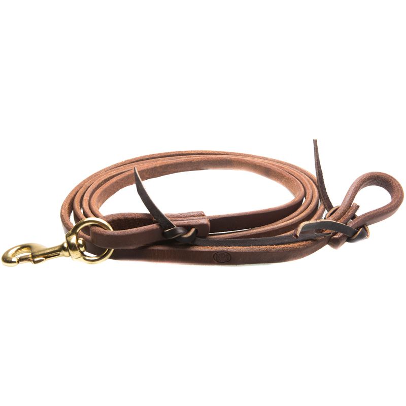 8 ft. Oiled Harness Leather Flat Roping Reins