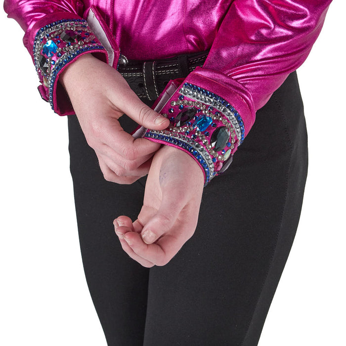 Royal  Highness Girl's Pink Blaze Metallic Show Blouse