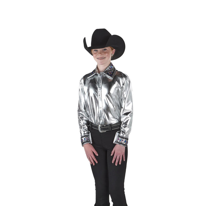 Royal  Highness Girl's Chrome Charisma Metallic Show Blouse