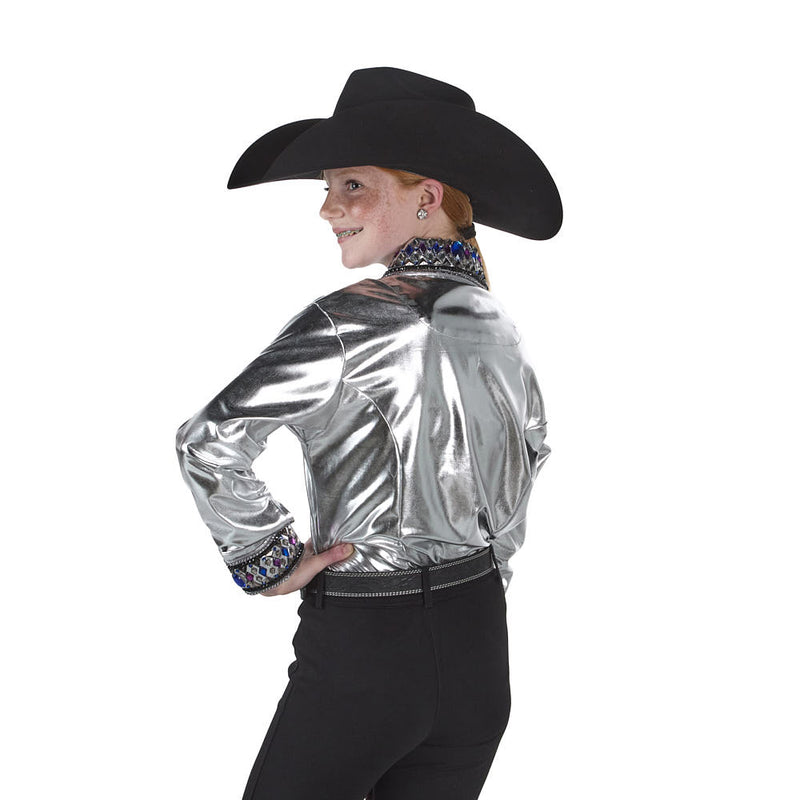 Royal  Highness Girl's Chrome Charisma Metallic Show Blouse