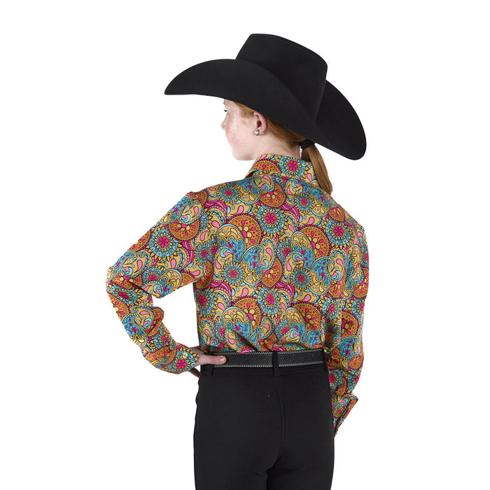 Royal  Highness Girl's Woodstock Paisley Vented Top