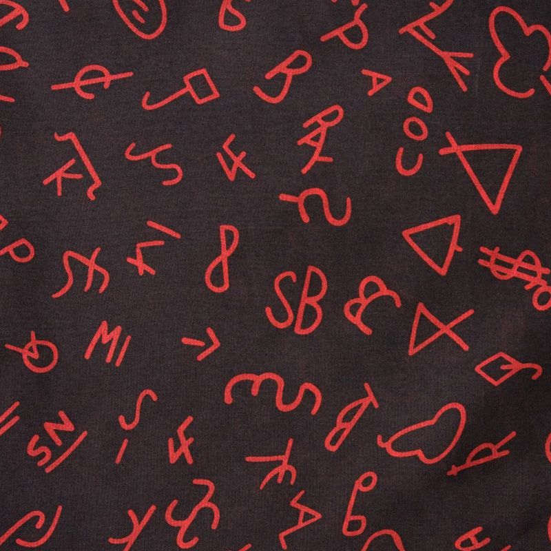Branded Silk Wild Rag Scarf - Black