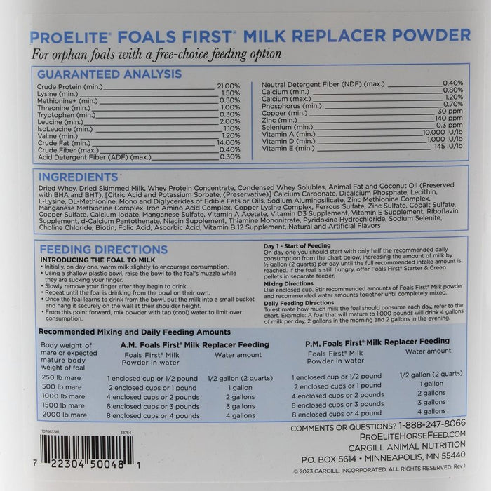 Proelite Foals First Milk Replacer Powder 22lb