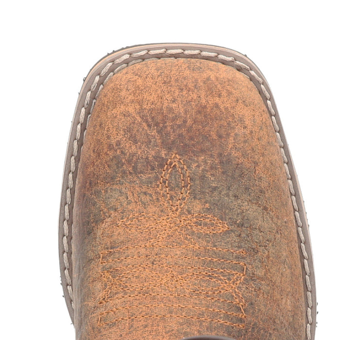 Smoky Mountain Kid's Jesse Distressed Brown Red Top Boots