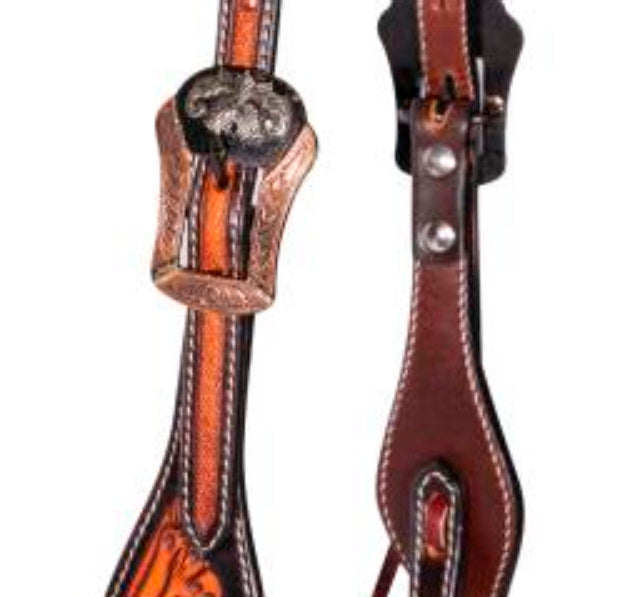 Professionals Choice Heritage Rawhide Braided Single Ear Headstall
