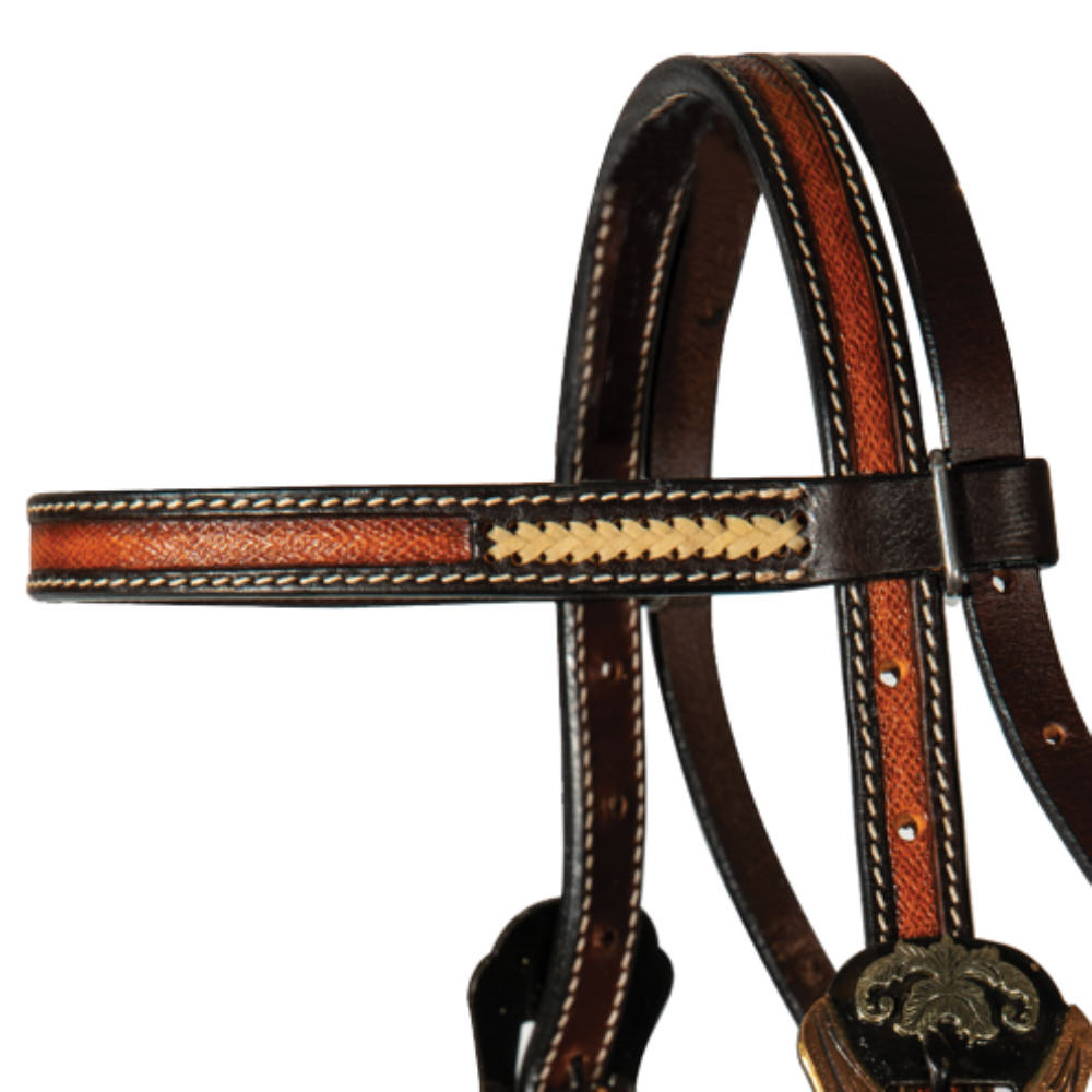 Professionals Choice Heritage Rawhide Braided Pony Browband — NRS
