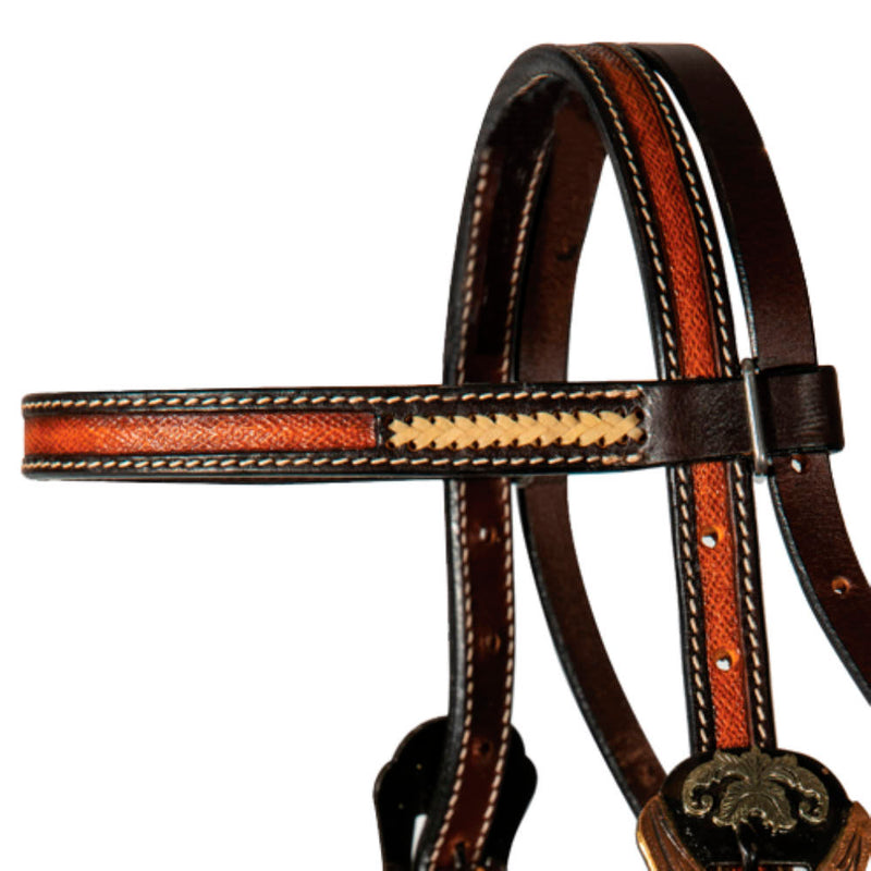 Professionals Choice Heritage Rawhide Braided Browband Headstall
