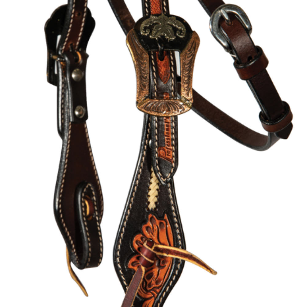 Professionals Choice Heritage Rawhide Braided Pony Browband — NRS