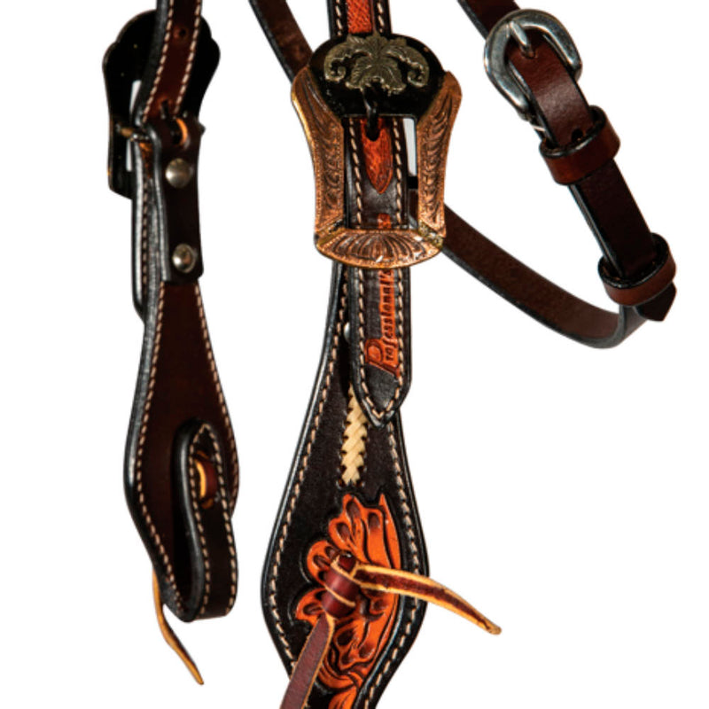 Professionals Choice Heritage Rawhide Braided Browband Headstall