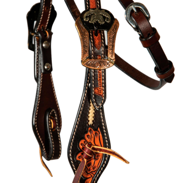 Professionals Choice Heritage Rawhide Braided Browband Headstall
