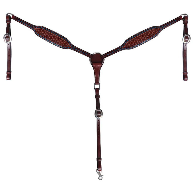 Professionals Choice Professional's Blue Buckstitch Basketweave Breast Collar