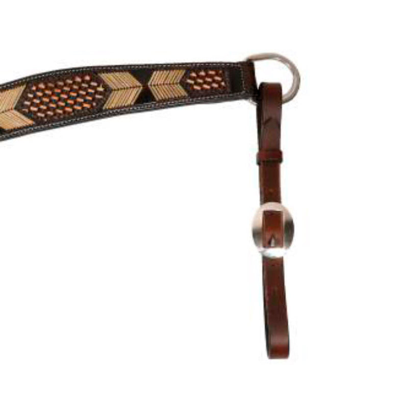 Professionals Choice Chocolate Rawhide Arrowhead 2 Inch Breast Collar