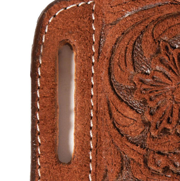 Professionals Choice Chocolate Roughout Floral Cell Phone and Knife Sheath Belt Holder