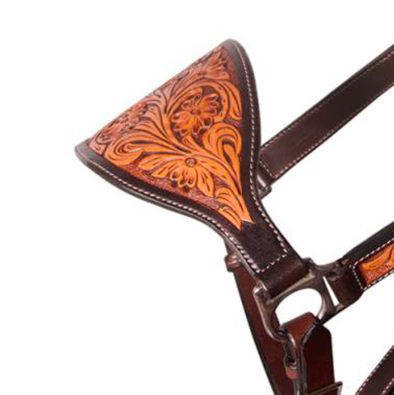 Professionals Choice Prairie Flower Leather Bronc Halter