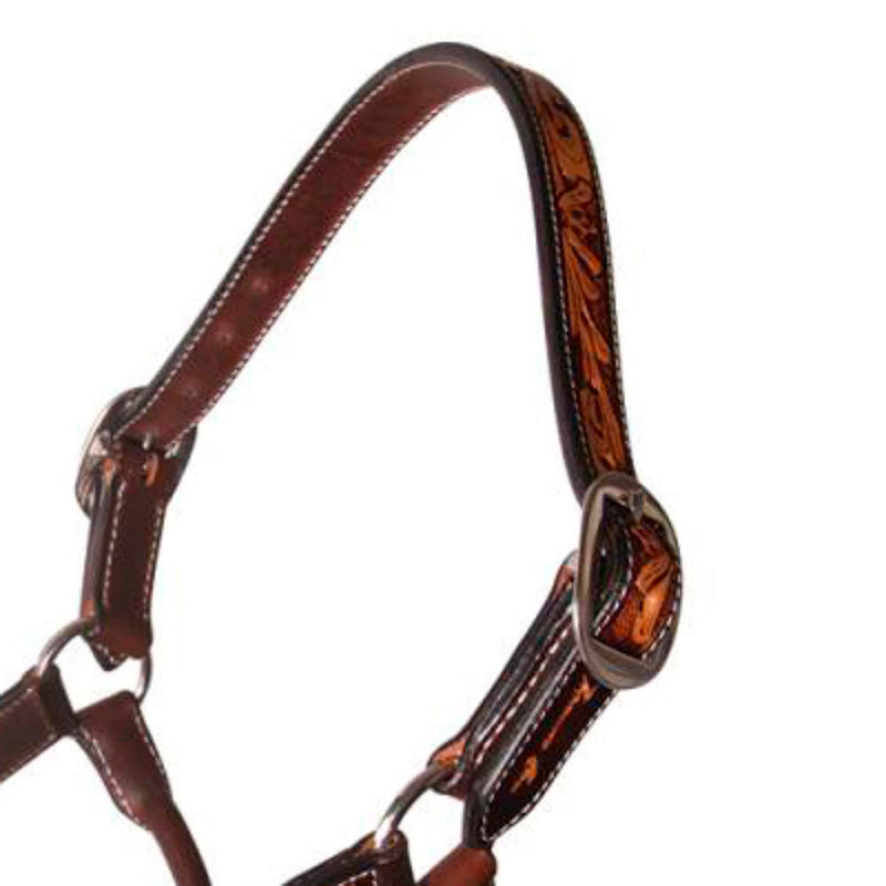 Professionals Choice Prairie Flower Leather Bronc Halter