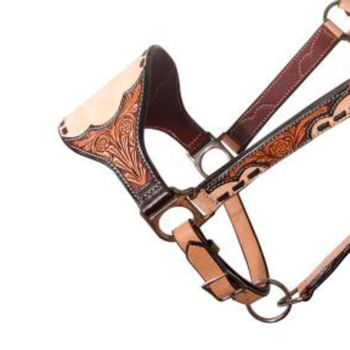 Professionals Choice Prarie Roughout with Overlay Leather Bronc Halter