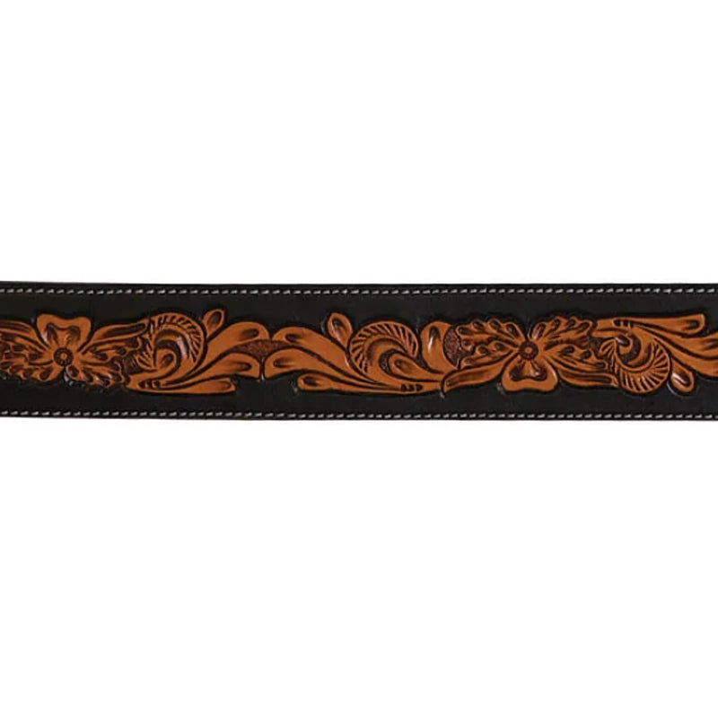 Professionals Choice Professional's Black Floral and Roughout Leather Rope Can Strap