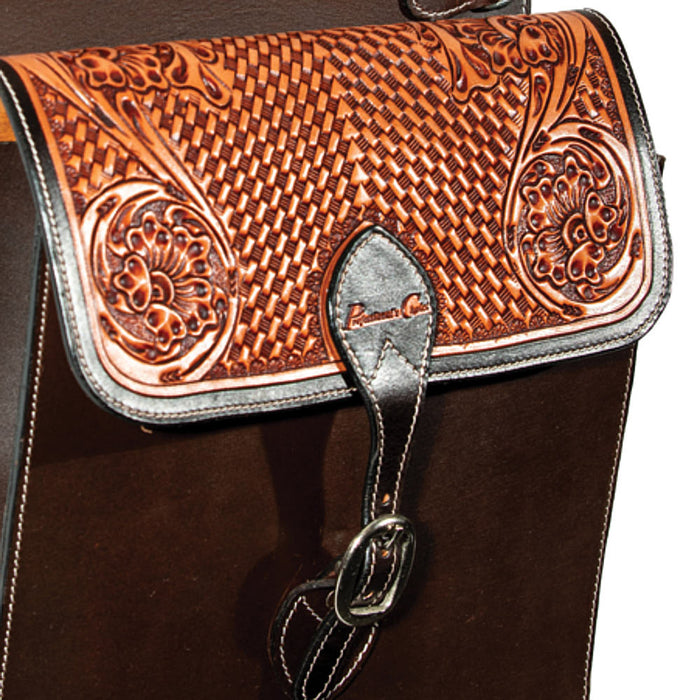 Professionals Choice Tooled Leather Saddle Bag