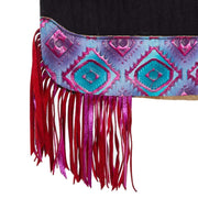 5 Star Equine Products Supplies Inc. 3/4in. 30x28 Rio Croc Pink Fringe Barrel Racer Felt Saddle Pad