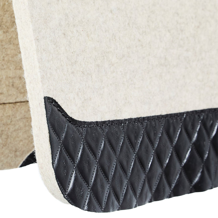 5 Star Equine Products Supplies Inc. 3/4in Barrel Racer Black Diamond Natural Felt Saddle Pad