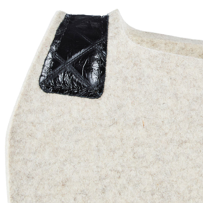 5 Star Equine Products Supplies Inc. 1in Roper Black Diamond Natural Felt Saddle Pad