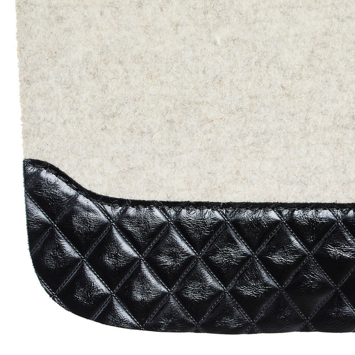 5 Star Equine Products Supplies Inc. 3/4in Barrel Racer Black Diamond Natural Felt Saddle Pad