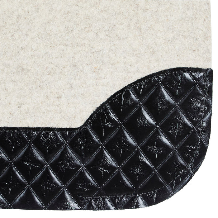 5 Star Equine Products Supplies Inc. 1in Roper Black Diamond Natural Felt Saddle Pad