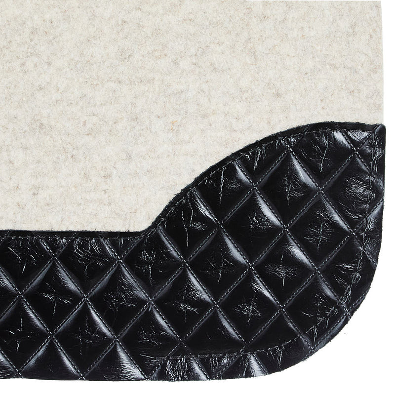 5 Star Equine Products Supplies Inc. 3/4in Barrel Racer Black Diamond Natural Felt Saddle Pad