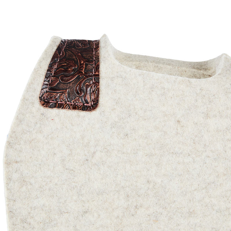 5 Star Equine Products Supplies Inc. 1in Roper Brown Cowboy Tool Natural Roper Saddle Pad