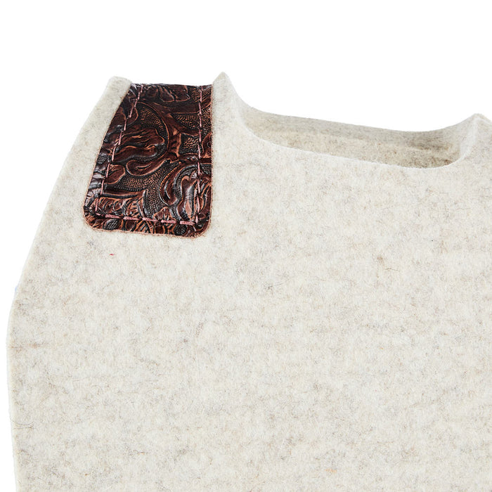 5 Star Equine Products Supplies Inc. 1in Roper Brown Cowboy Tool Natural Roper Saddle Pad