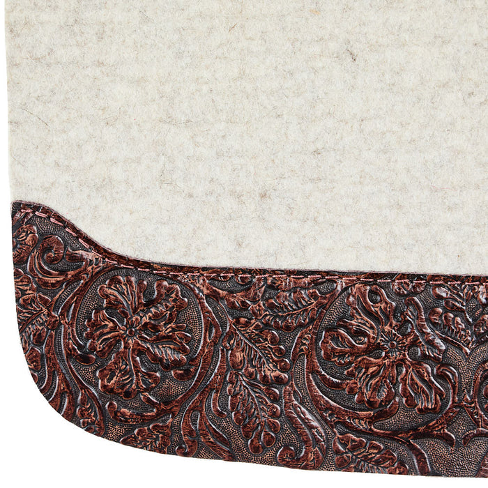 5 Star Equine Products Supplies Inc. 3/4in Barrel Racer Brown Cowboy Tool Natural Felt Saddle Pad