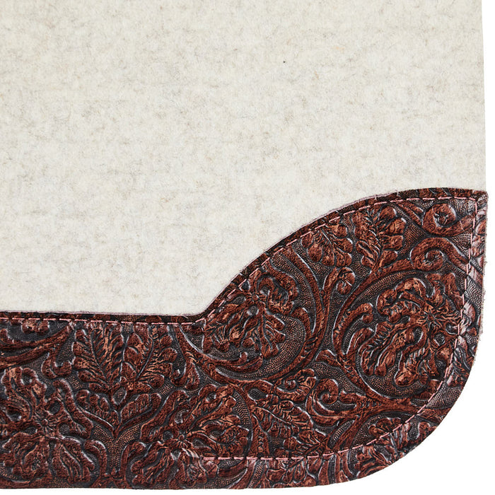 5 Star Equine Products Supplies Inc. 1in Roper Brown Cowboy Tool Natural Roper Saddle Pad