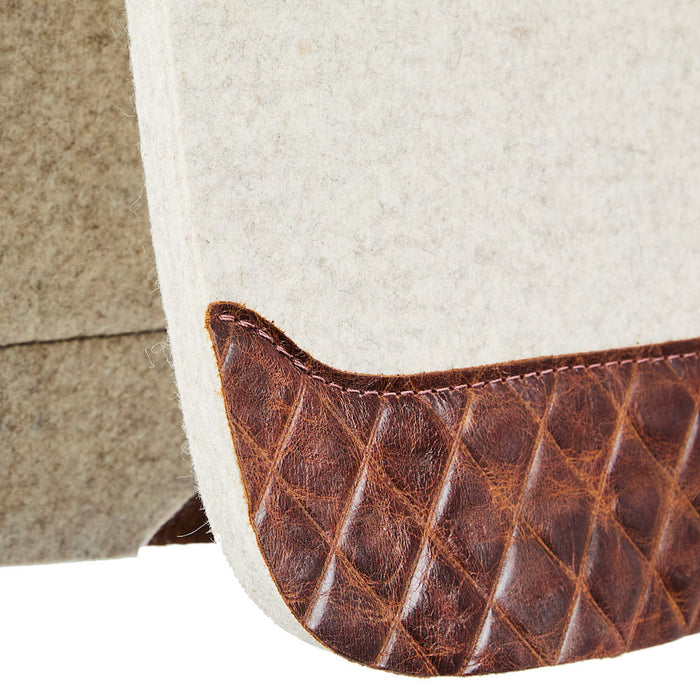 5 Star Equine Products Supplies Inc. 3/4in Barrel Racer Carmel Diamond Natural Felt Saddle Pad