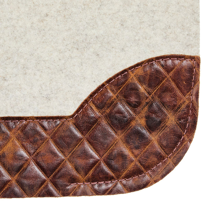 5 Star Equine Products Supplies Inc. 3/4in Barrel Racer Carmel Diamond Natural Felt Saddle Pad