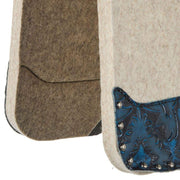 5 Star Equine Products Supplies Inc. 3/4in. 30x28 Blue Laredo and Silver Spots Barrel Racer Felt Saddle Pad
