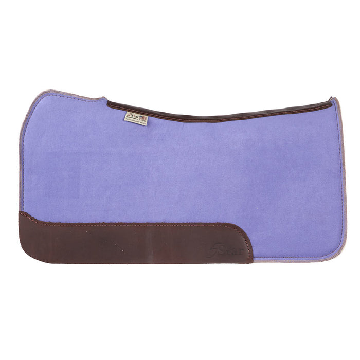 5 Star Equine Products Supplies Inc. 3/4in Natural Flex Fit Barrel Racer Lavender Suede Top Saddle Pad