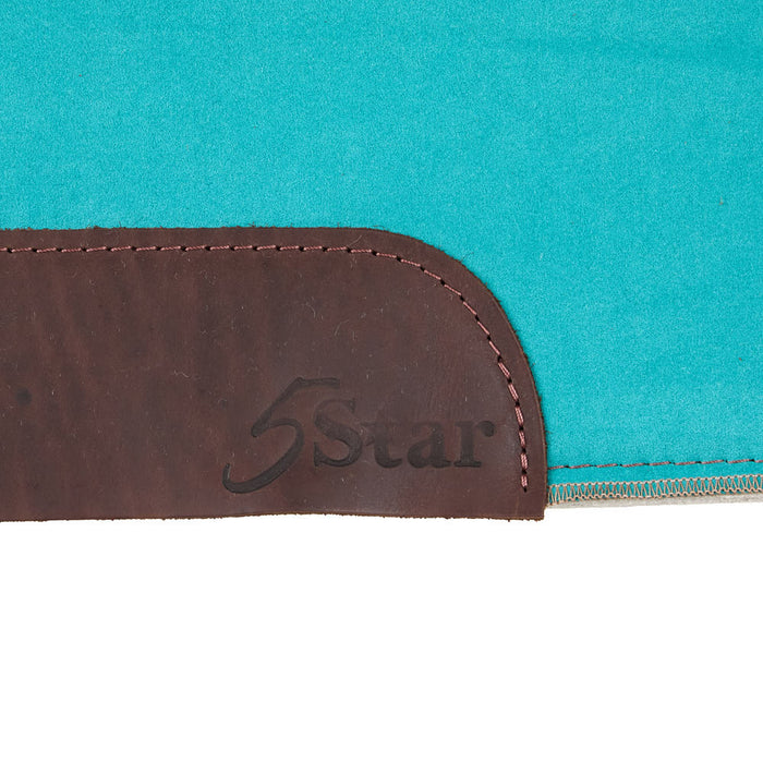 5 Star Equine Products Supplies Inc. 3/4in Natural Flex Fit Barrel Racer Teal Suede Top Saddle Pad