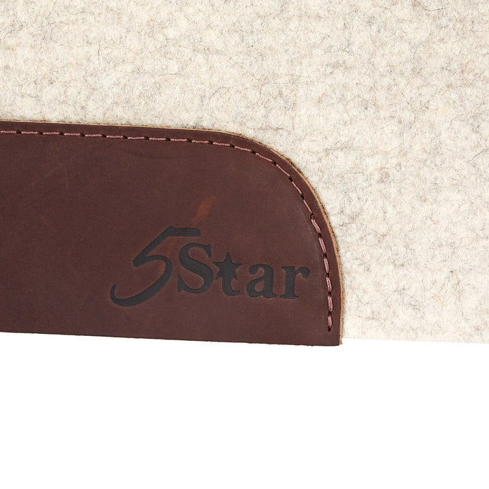 5 Star Equine Products Supplies Inc. 3/4in Flex Fit Barrel Racer Natural Felt Saddle Pad