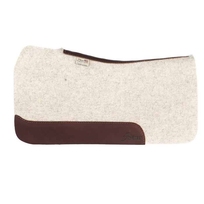5 Star Equine Products Supplies Inc. 3/4in Flex Fit Barrel Racer Natural Felt Saddle Pad
