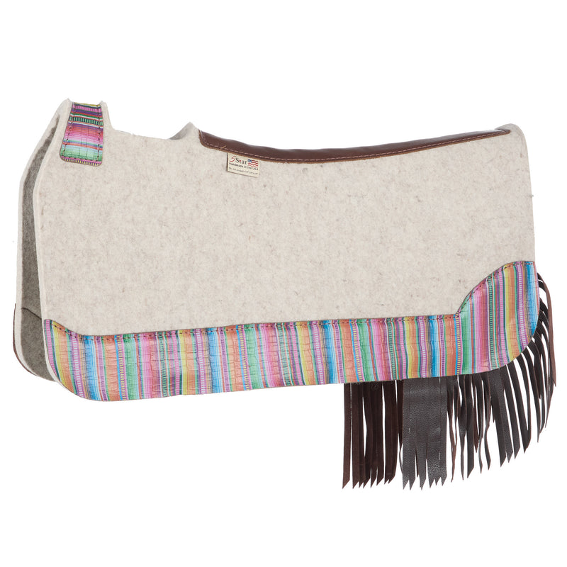 5 Star Equine Products Supplies Inc. 3/4 Natural Barrel Racer Serape with Fringe