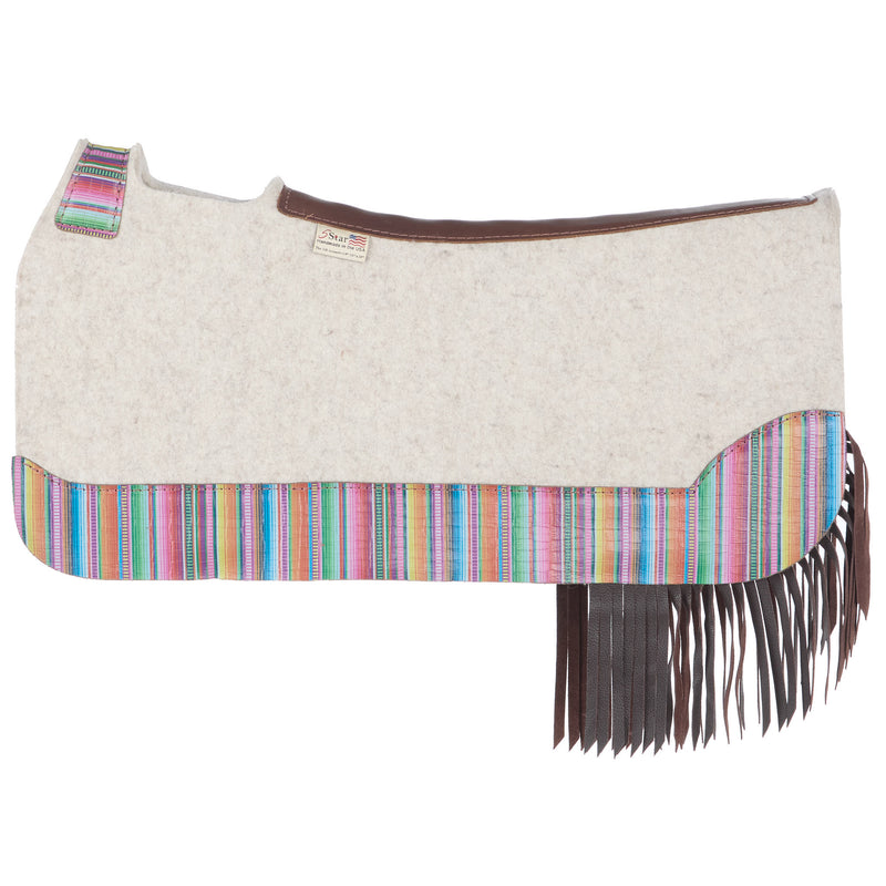 5 Star Equine Products Supplies Inc. 3/4 Natural Barrel Racer Serape with Fringe