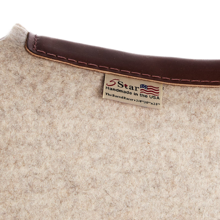 5 Star Equine Products Supplies Inc. 1in Roper Turquoise Brown Cowboy Tool Natural Roper Saddle Pad