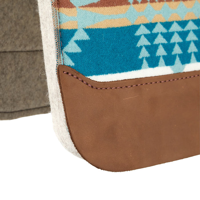 5 Star Equine Products Supplies Inc. 3/4in Natural All Around Aqua Aztec Felt Saddle Pad