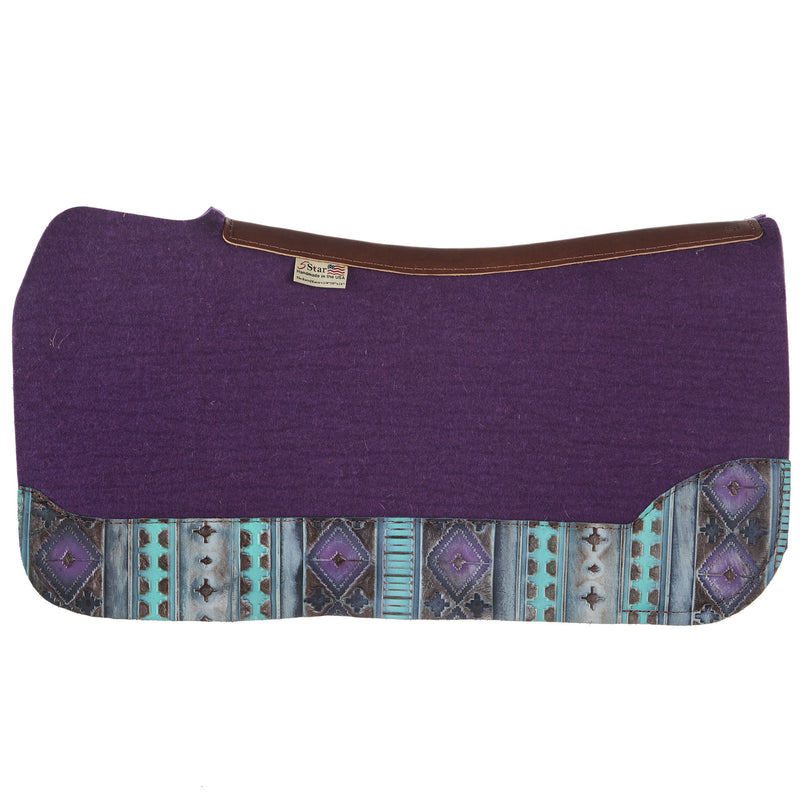5 Star Equine Products Supplies Inc. 3/4in. 30x28 Navajo Purple Barrel Racer Flex Fit Saddle Pad
