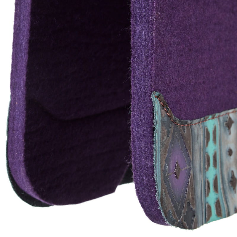 5 Star Equine Products Supplies Inc. 3/4in. 30x28 Navajo Purple Barrel Racer Flex Fit Saddle Pad