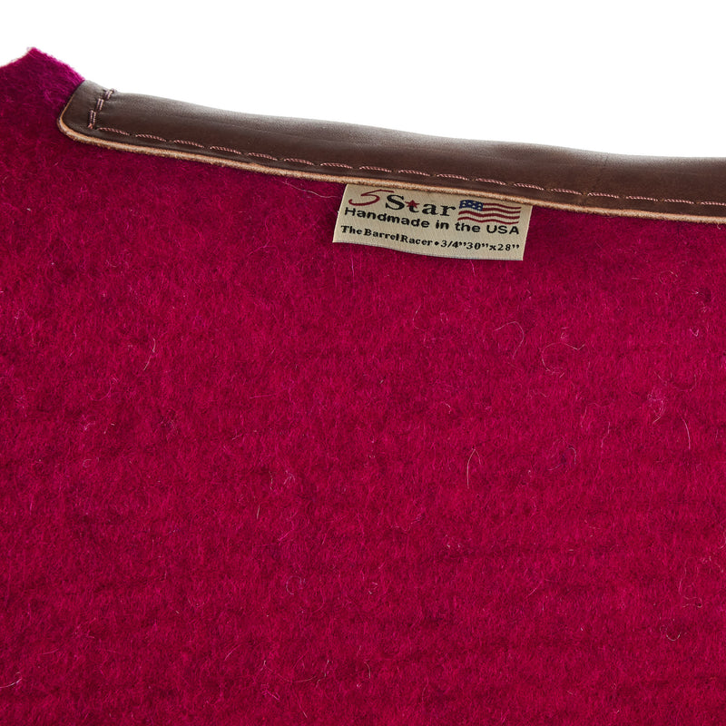 5 Star Equine Products Supplies Inc. 3/4in. 30x28 Coral Mint Aztec Raspberry Felt Barrel Racer Flex Fit Saddle Pad